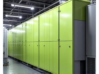 Acoustic insulation panels installed around noisy industrial machinery or HVAC units, demonstrating noise reduction.
