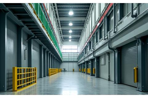 Fireproofing application on structural steel in a chemical processing facility, with emphasis on robust safety.