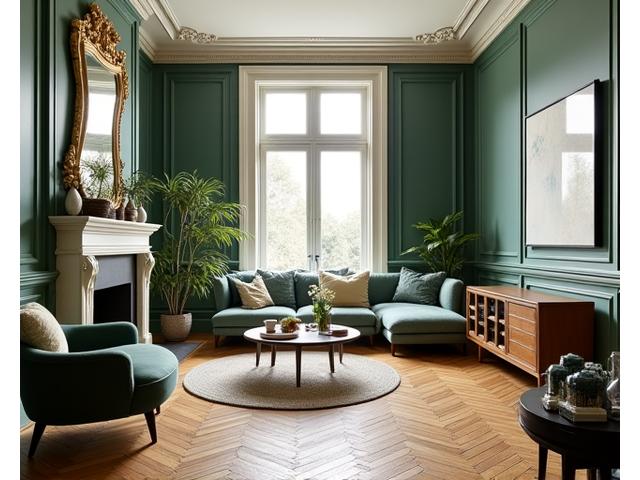 Transformed heritage home interior, showcasing a blend of classic and modern design after DLAZ GmbH renovation.