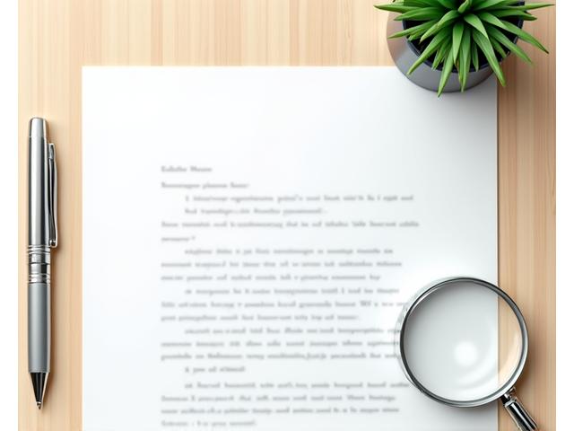 A legal document with a magnifying glass over it and a pen, symbolizing careful review and adherence to regulations, with a subtle calendar icon indicating timely updates.
